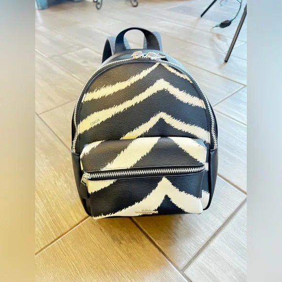 Coach Zebra MN CHRLE 39033 SV/BLACK 
Coach Mini Charlie Women\'s Zebra Print EC Coach Swinger 20 with Zebra Print – Club de Mode main image 4